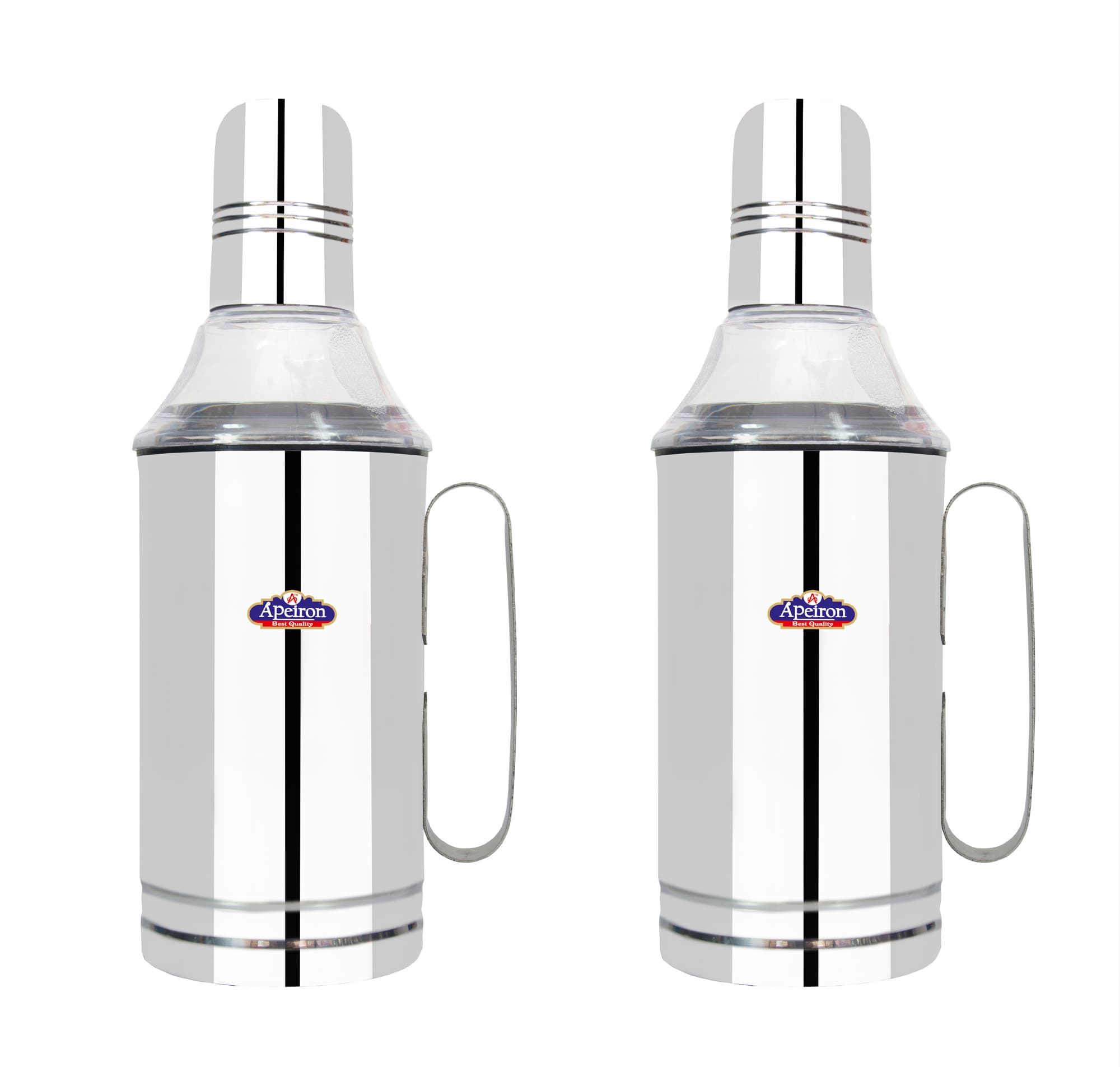 Apeiron Stainless Steel Transpharent Nozzle Black Oil Dispenser with Handle 1000ML Pack Of 1 - Pack of 2