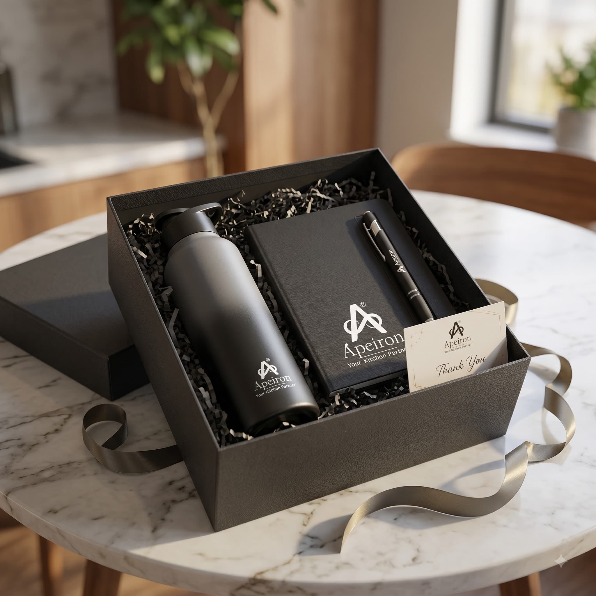 Magnetic Black Dayri, Pen & Sipper Bottle Set Set of 3