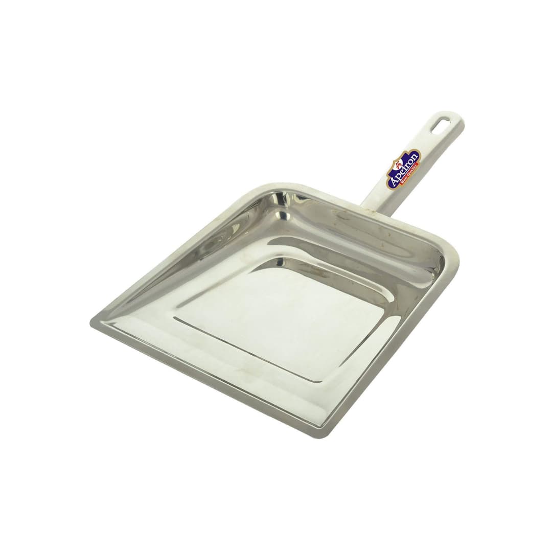 Apeiron Stainless Steel Cleaning Dustpan | Supdi | Silver | for Kitchen Garden Office | Pack of 1