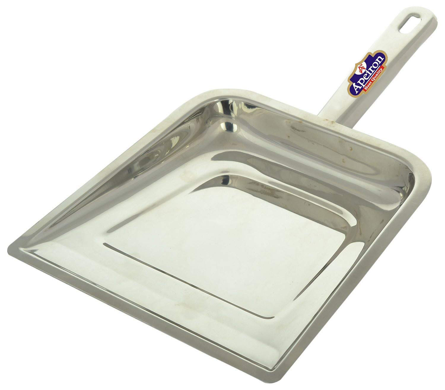 Apeiron Stainless Steel Cleaning Dustpan | Supdi | Silver | for Kitchen Garden Office | Pack of 1