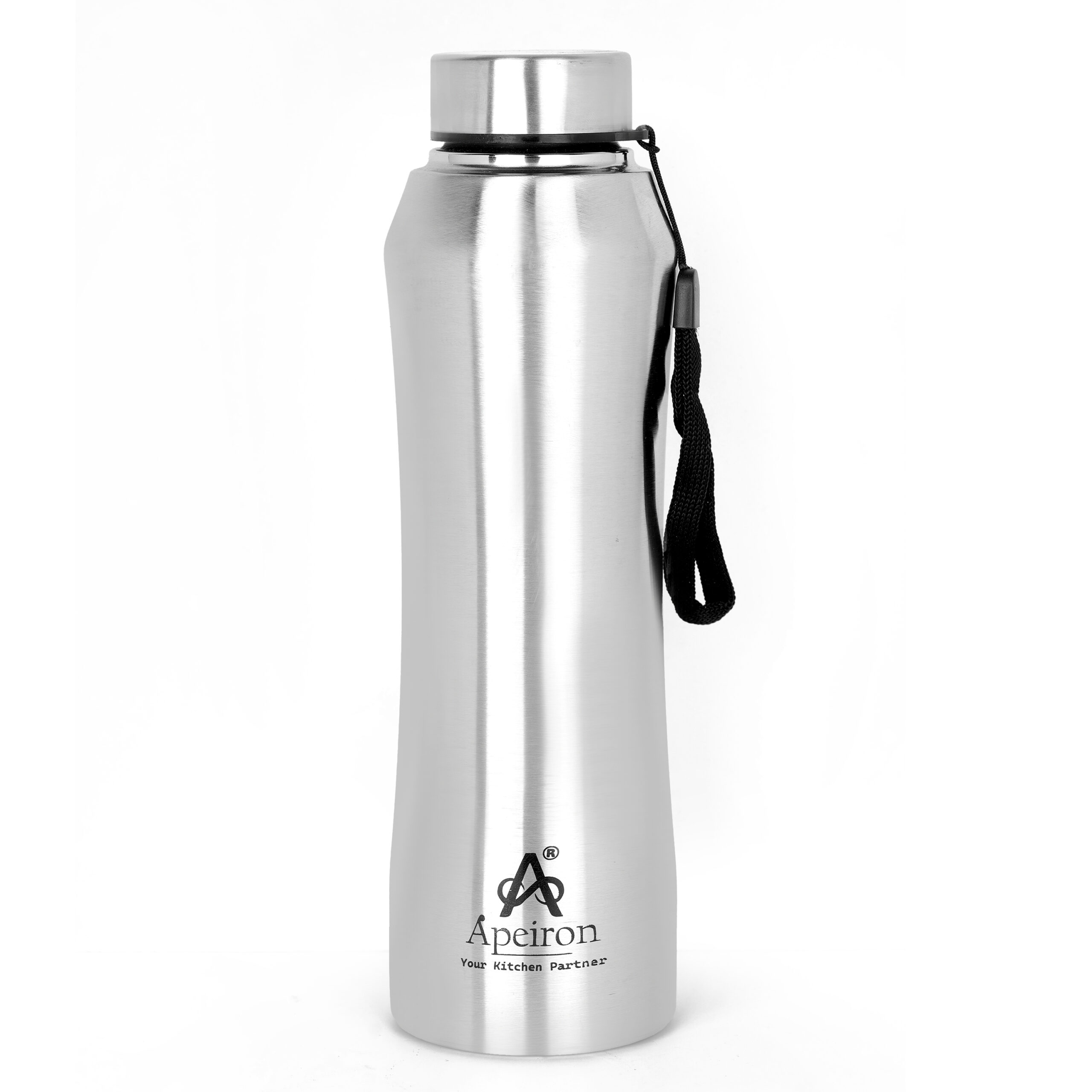 Apeiron Stainless Steel Silver Single Wall Leak Proof Diamond Fridge Water Bottle 1000ml Pack Of 1