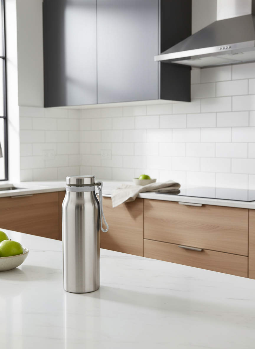 Apeiron Vaccum Flask Slim Stainless Steel Leak Proof Hot & Cold Water Bottle 350ml Pack Of 1